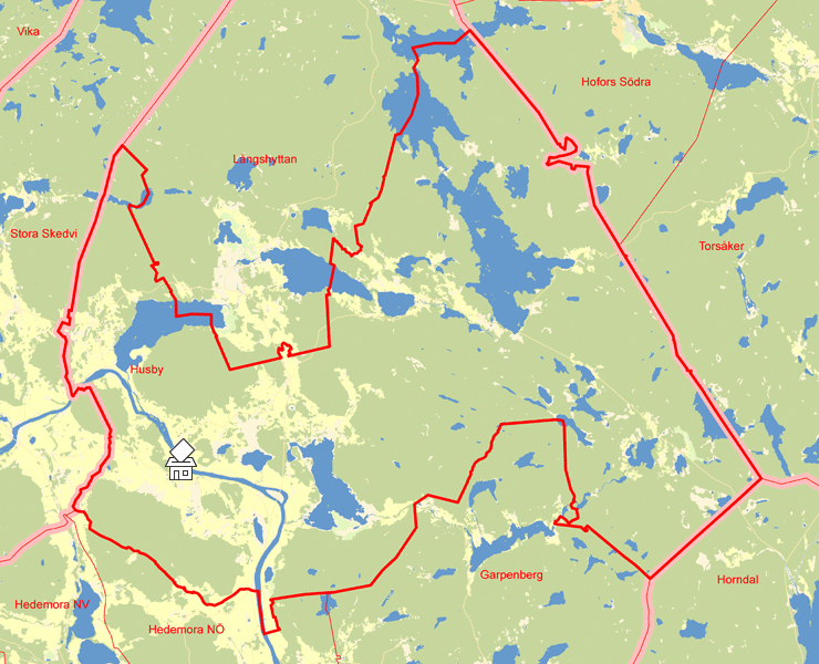 Karta över Husby