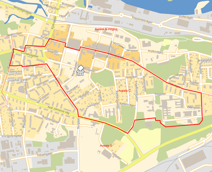 Karta över Avesta C