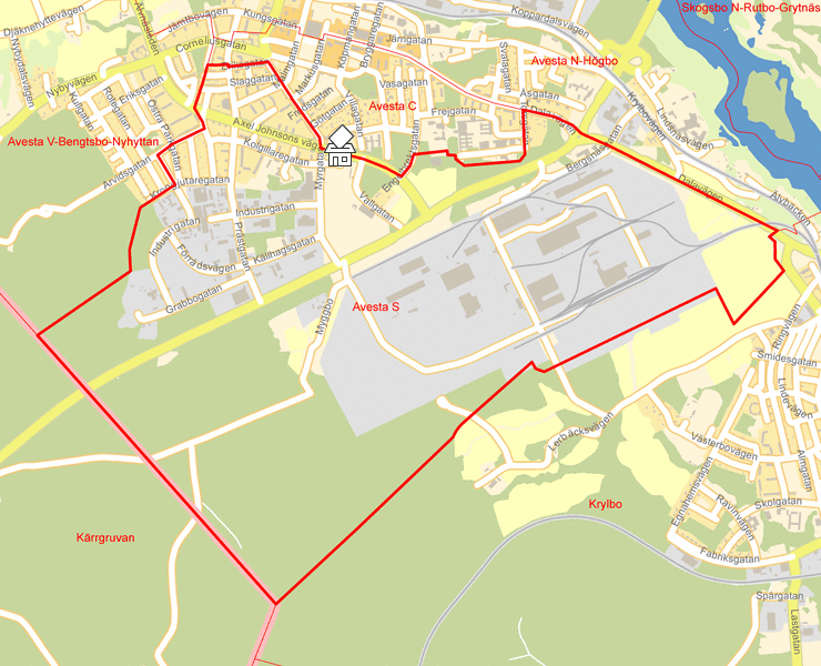 Karta över Avesta S
