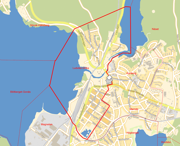 Karta över Ludvika Ulrika