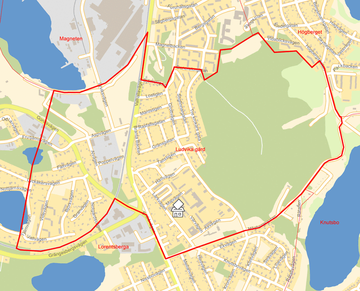 Karta över Ludvika gård