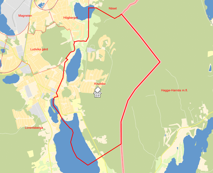 Karta över Knutsbo