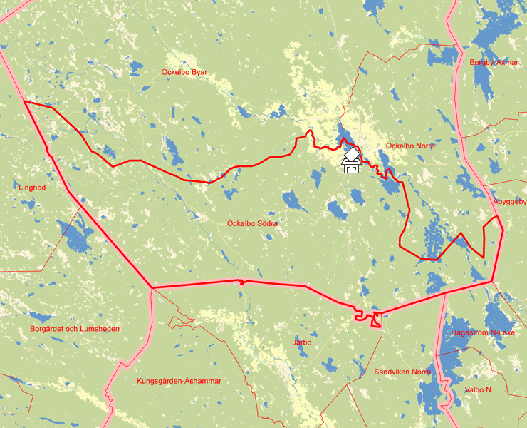 Karta över Ockelbo Södra