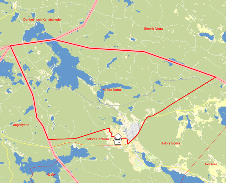 Karta över Hofors Norra