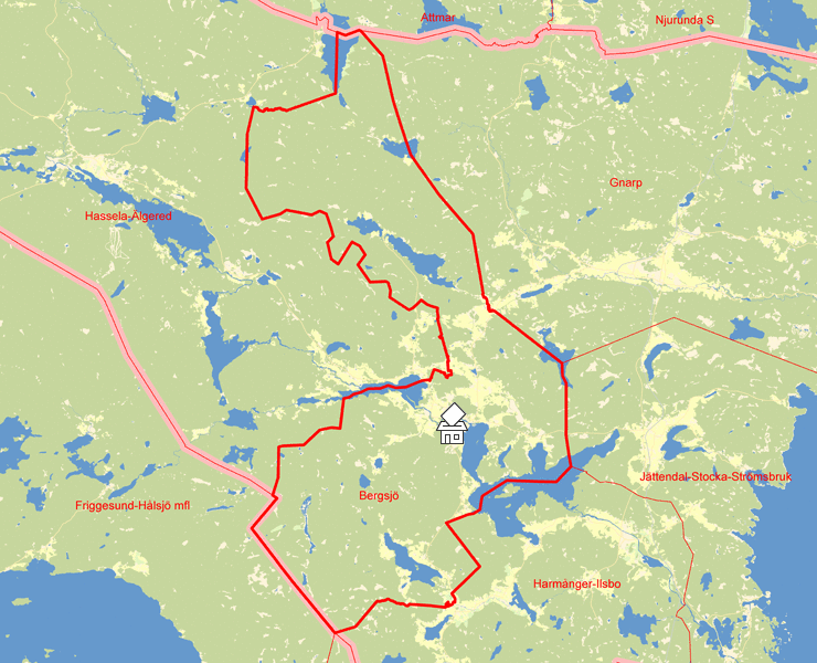 Karta över Bergsjö