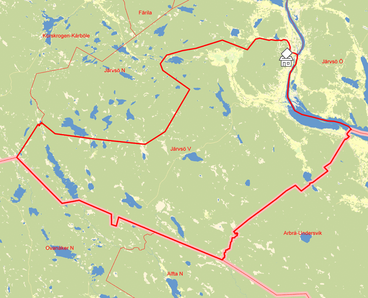 Karta över Järvsö V