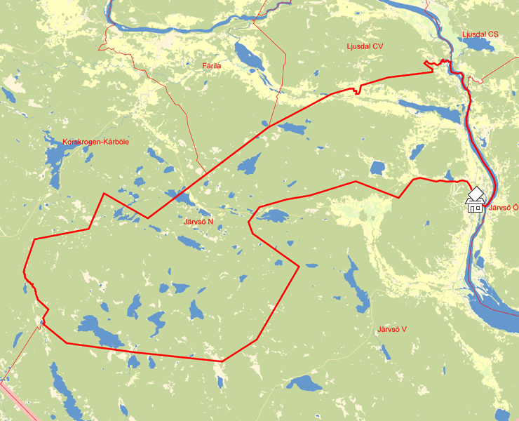 Karta över Järvsö N