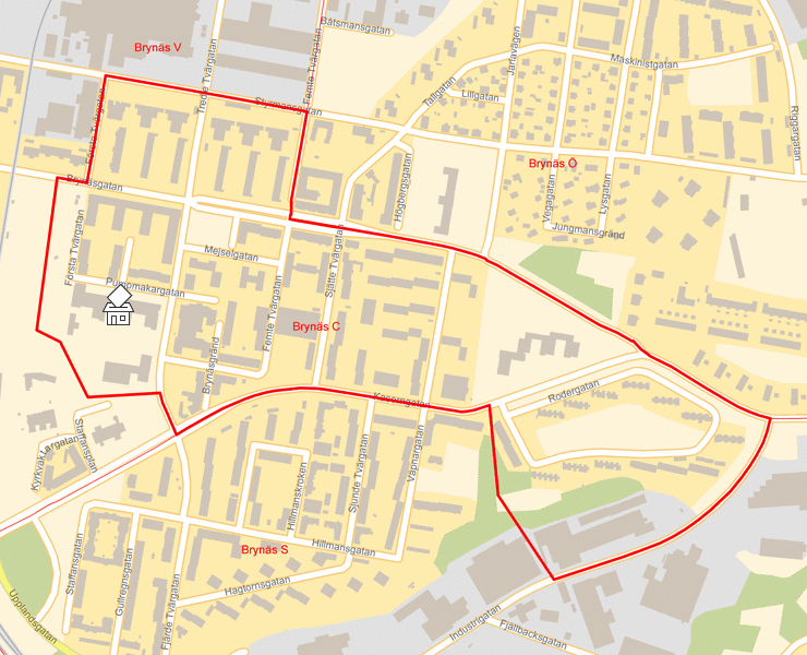 Karta över Brynäs C