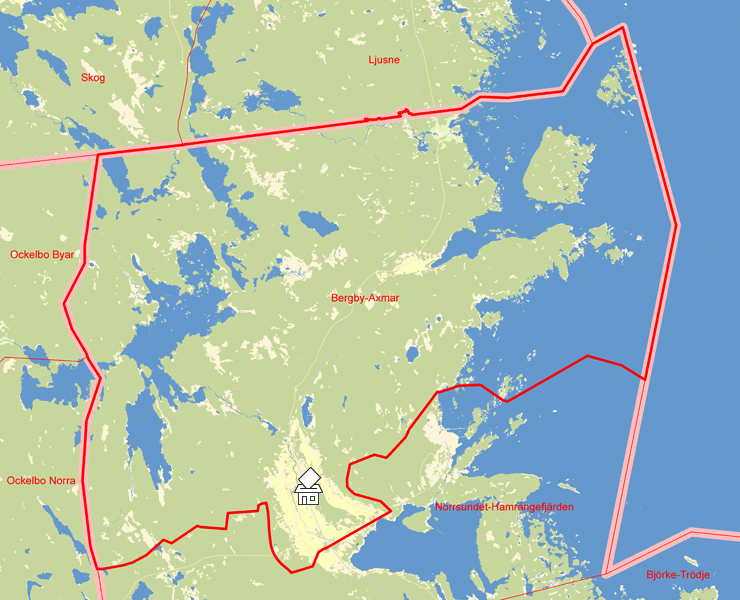 Karta över Bergby-Axmar