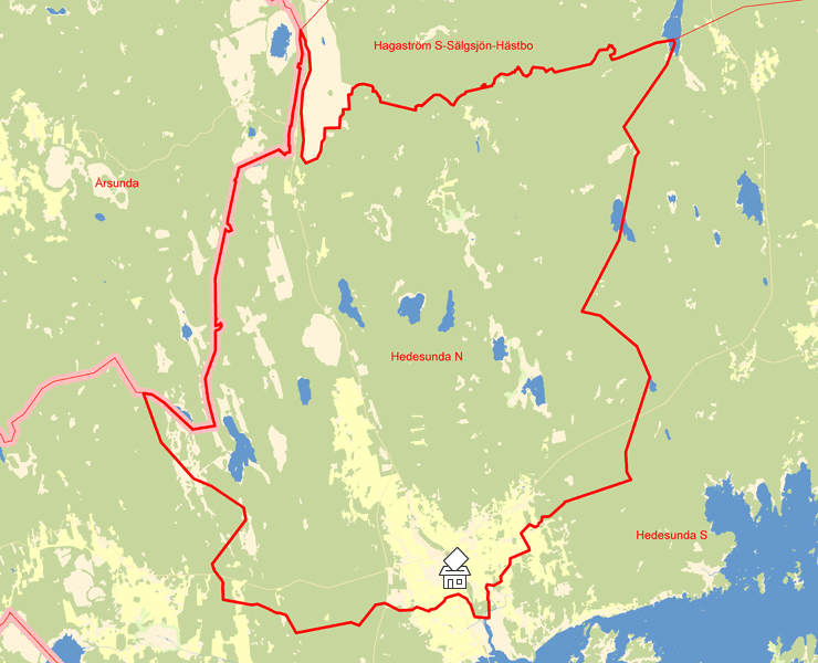Karta över Hedesunda N