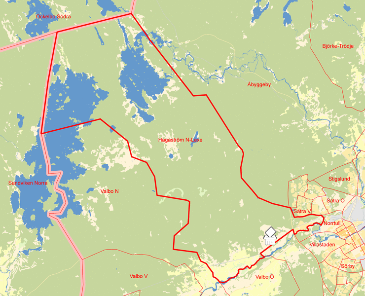 Karta över Hagaström N-Lexe