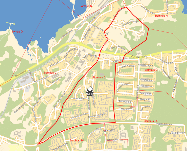 Karta över Bomhus C