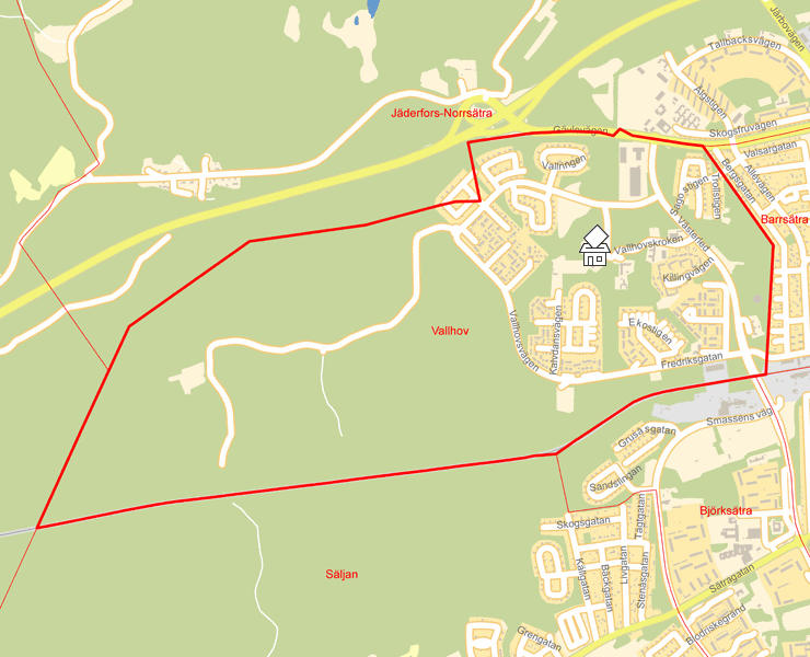 Karta över Vallhov