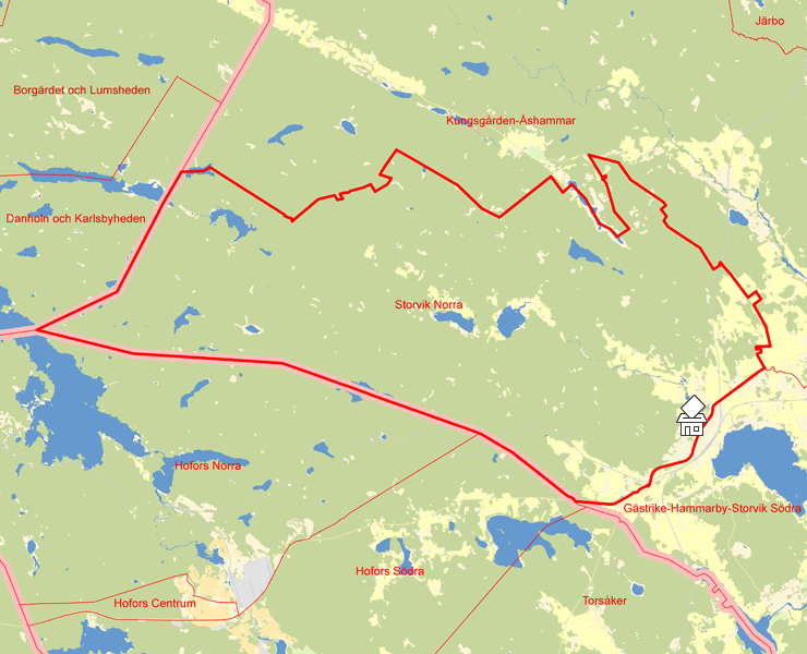 Karta över Storvik Norra