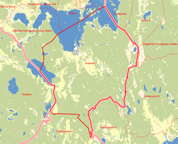 Karta över Årsunda