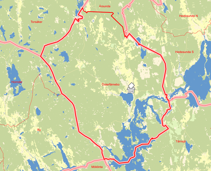 Karta över Österfärnebo