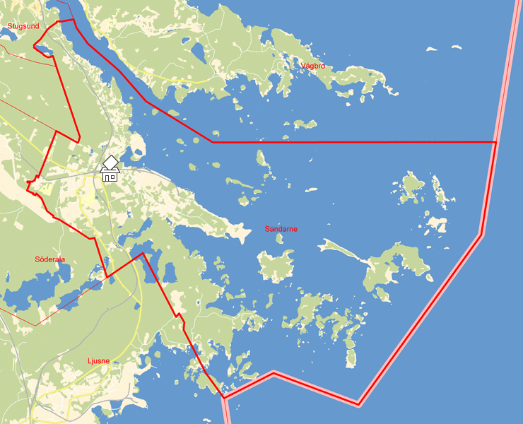 Karta över Sandarne