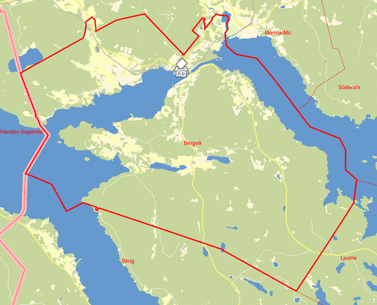 Karta över Bergvik