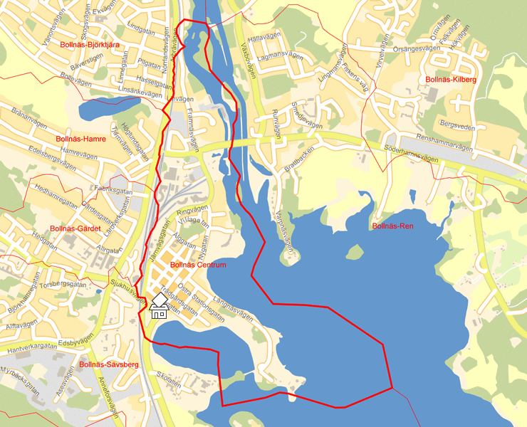 Karta över Bollnäs Centrum