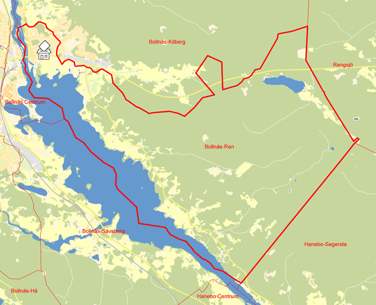 Karta över Bollnäs-Ren