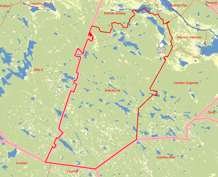Karta över Bollnäs-Hå