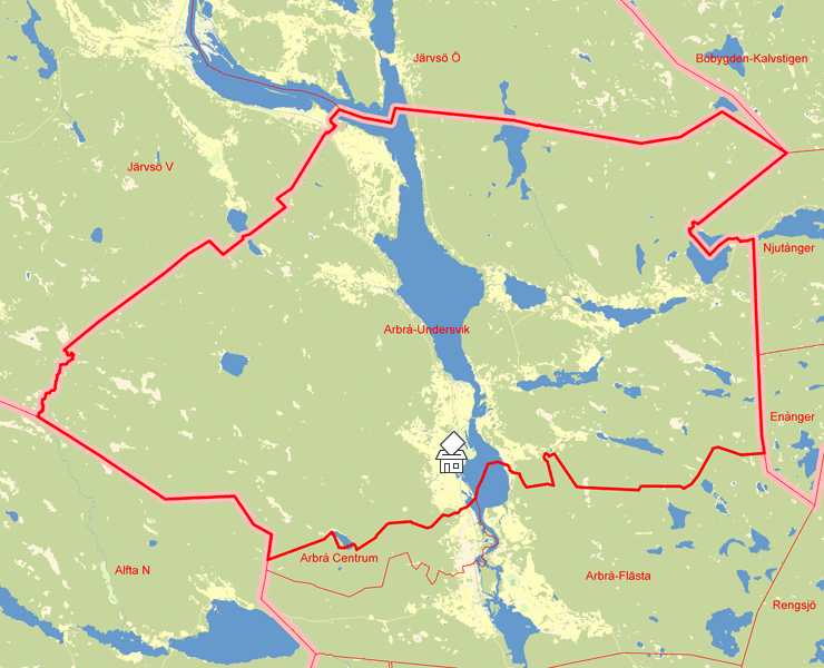Karta över Arbrå-Undersvik