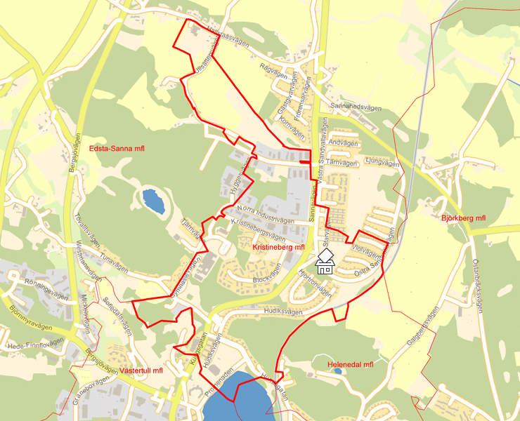 Karta över Kristineberg mfl