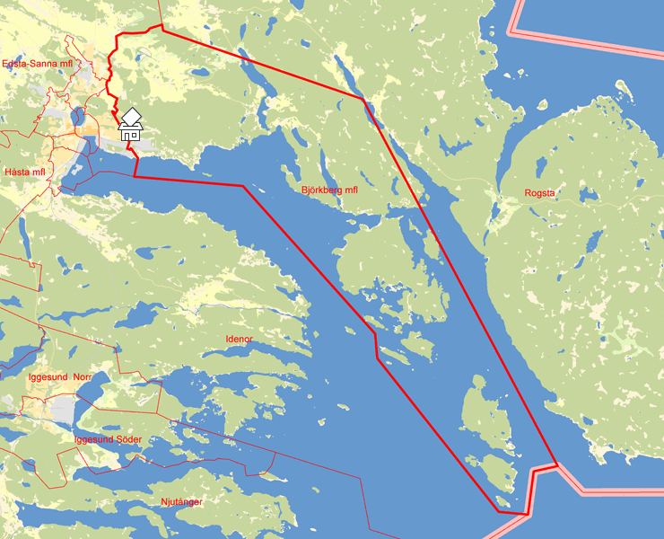 Karta över Björkberg mfl