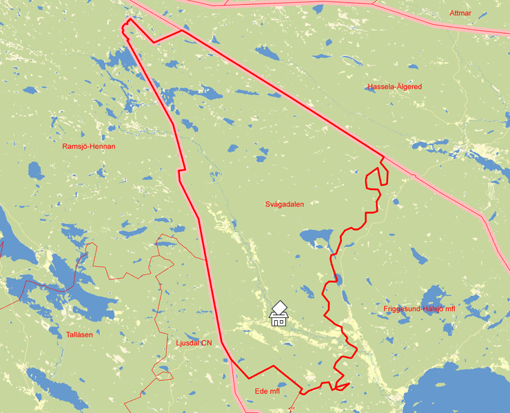Karta över Svågadalen