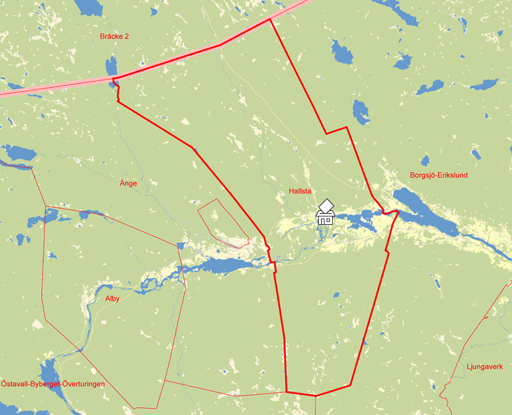 Karta över Hallsta