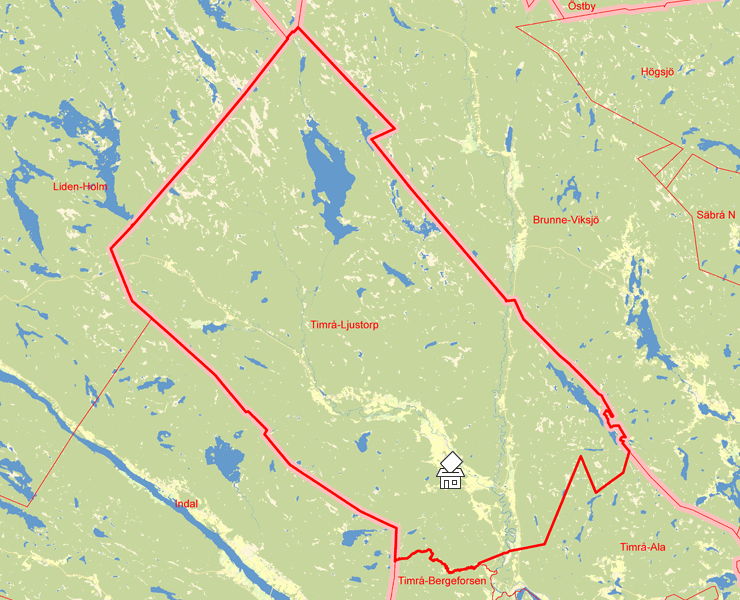 Karta över Timrå-Ljustorp