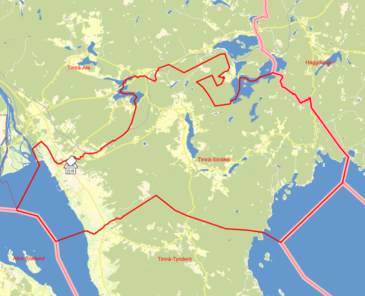 Karta över Timrå-Söråker