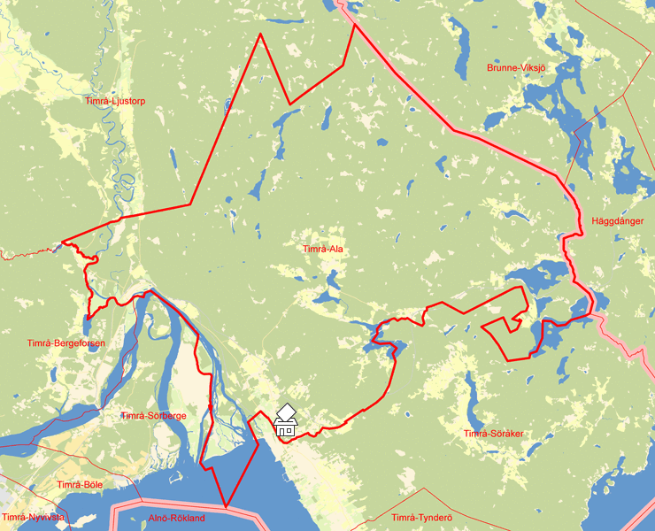 Karta över Timrå-Ala