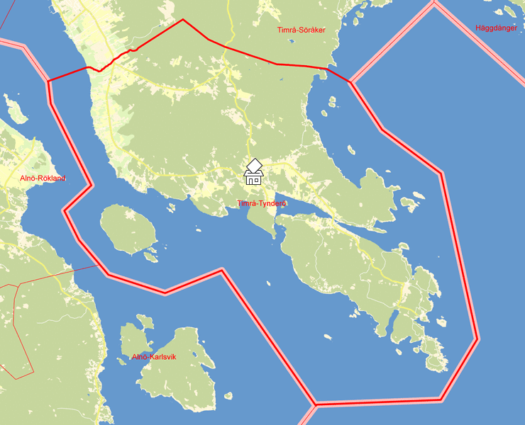 Karta över Timrå-Tynderö