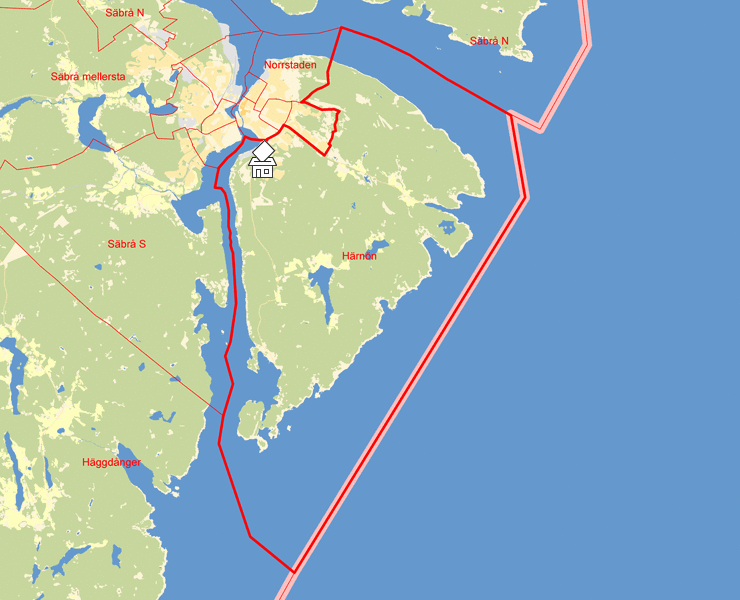 Karta över Härnön