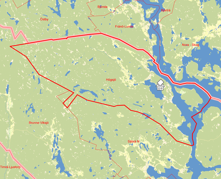 Karta över Högsjö