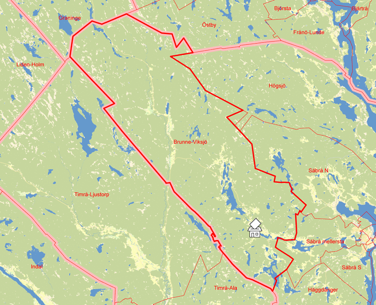 Karta över Brunne-Viksjö