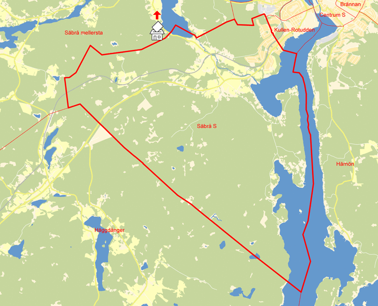 Karta över Säbrå S