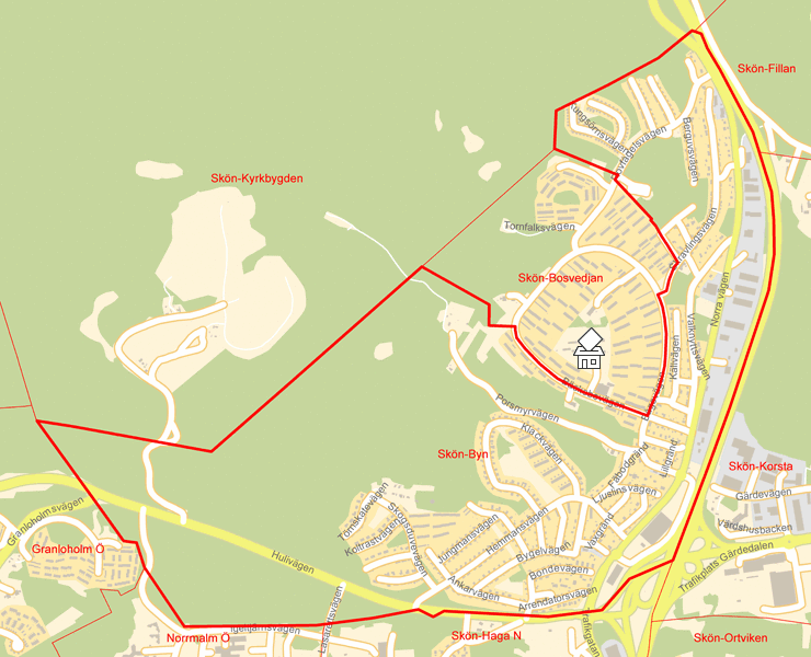 Karta över Skön-Byn