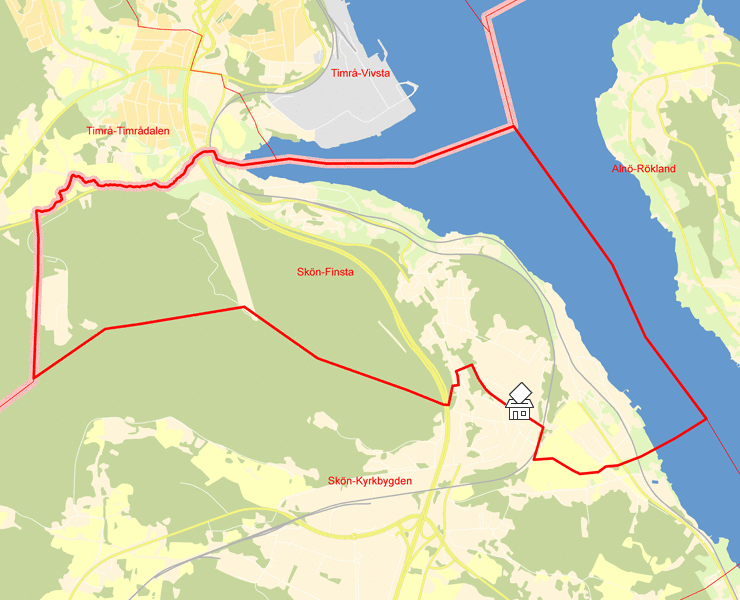 Karta över Skön-Finsta