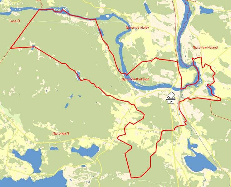 Karta över Njurunda-Kyrkmon
