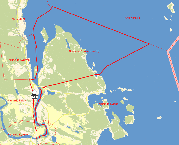 Karta över Njurunda-Essvik-Kvissleby