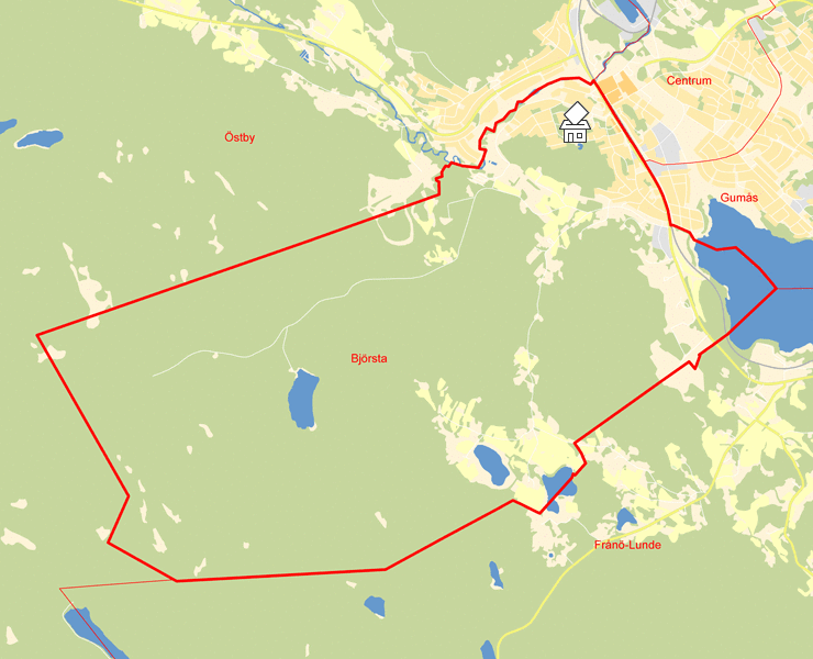 Karta över Björsta