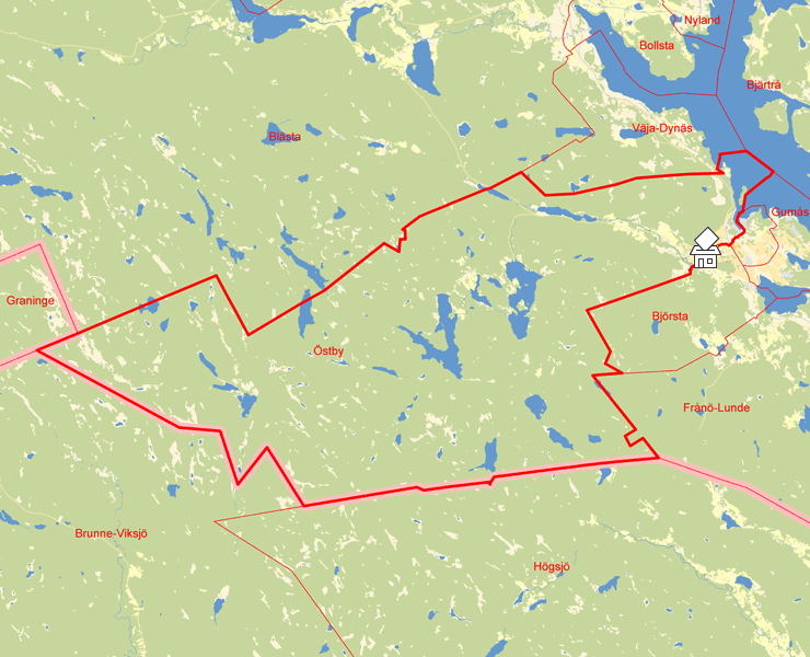 Karta över Östby