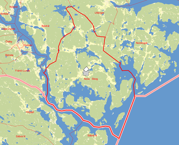 Karta över Nora - Skog