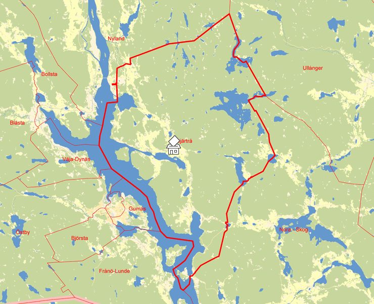 Karta över Bjärtrå