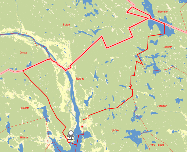 Karta över Nyland