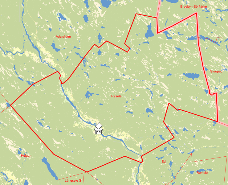 Karta över Resele