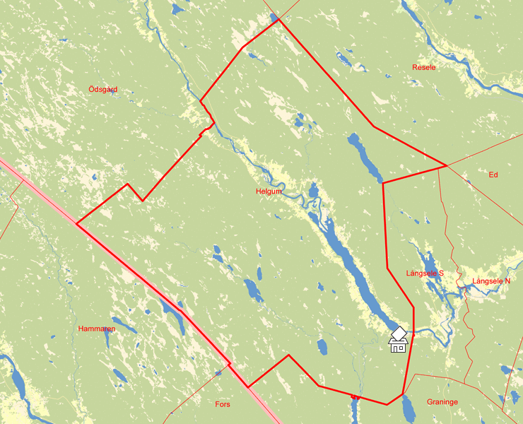 Karta över Helgum