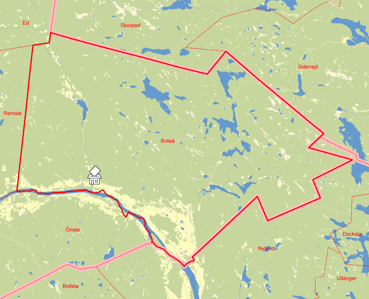 Karta över Boteå